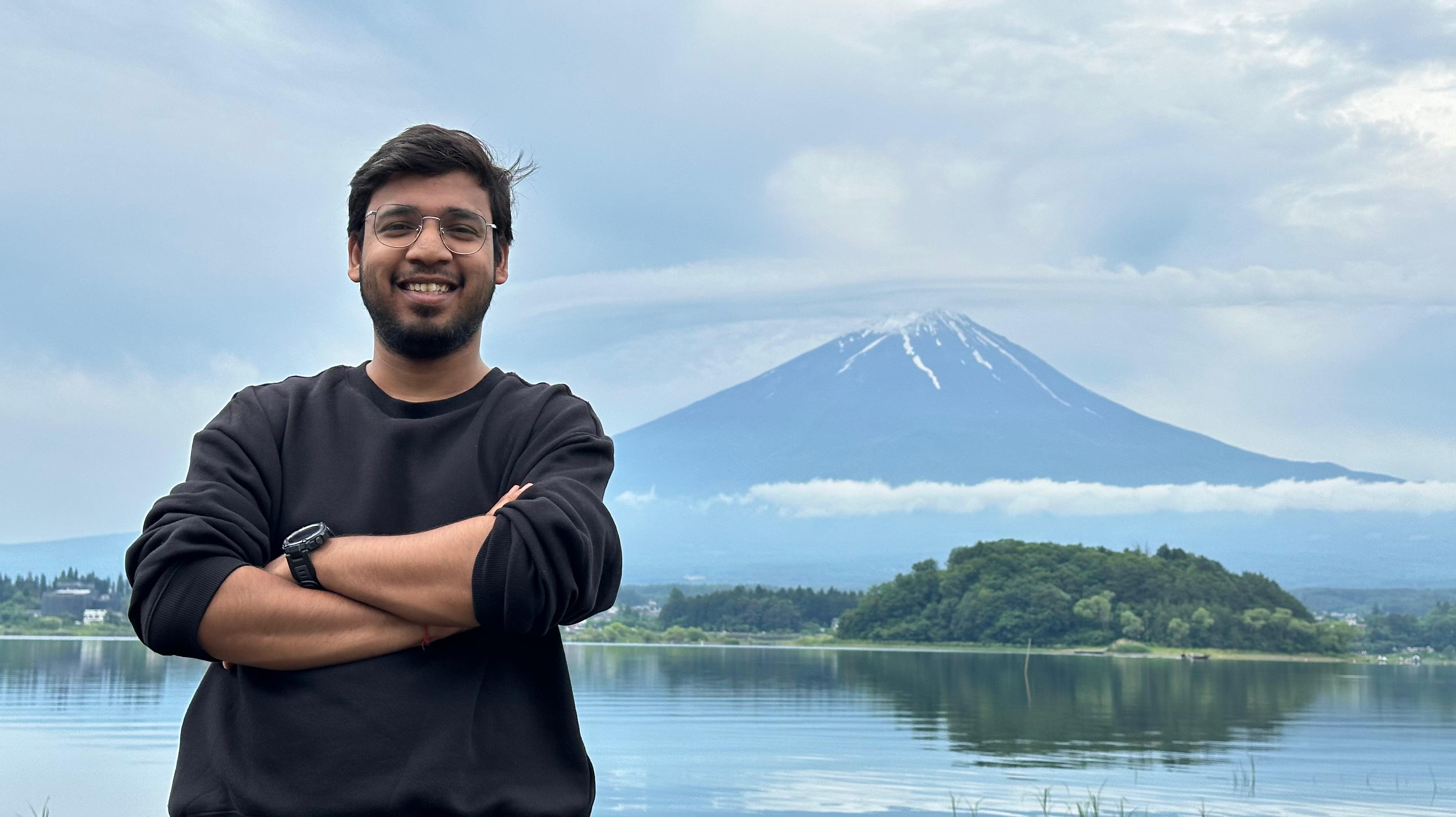 Utkarsh Rastogi at Mount Fuji, Japan
